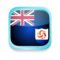 Image showing Smart phone button with Anguilla flag