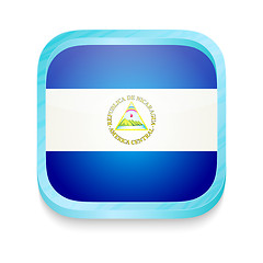 Image showing Smart phone button with Nicaragua flag