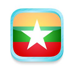 Image showing Smart phone button with Myanmar flag