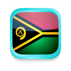 Image showing Smart phone button with Vanuatu flag