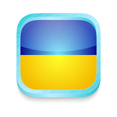 Image showing Smart phone button with Ukraine flag