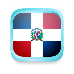 Image showing Smart phone button with Dominican Republic flag