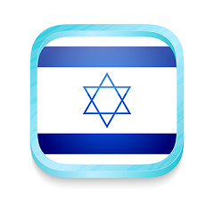 Image showing Smart phone button with Israel flag
