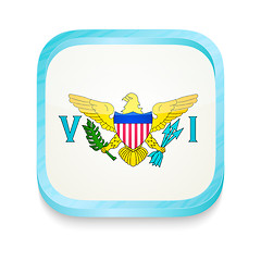 Image showing Smart phone button with United States Virgin Islands flag