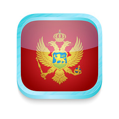 Image showing Smart phone button with Montenegro flag