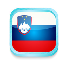 Image showing Smart phone button with Slovenia flag