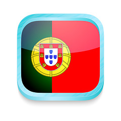 Image showing Smart phone button with Portugal flag