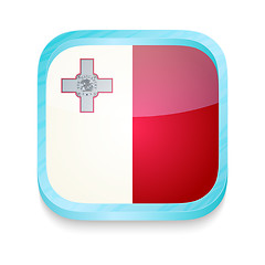 Image showing Smart phone button with Malta flag
