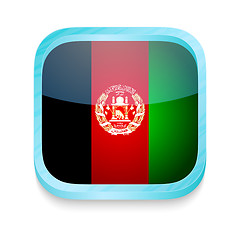 Image showing Smart phone button with Afghanistan flag