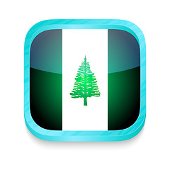 Image showing Smart phone button with Norfolk Island flag