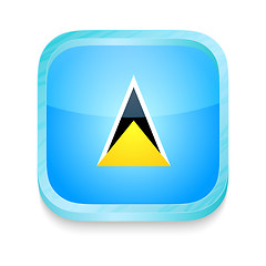 Image showing Smart phone button with Saint Lucia flag