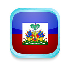 Image showing Smart phone button with Haiti flag