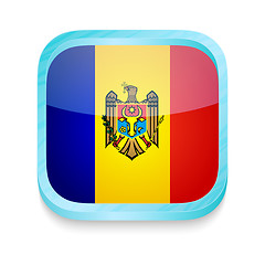 Image showing Smart phone button with Moldova flag