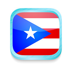 Image showing Smart phone button with Puerto Rico flag