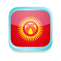 Image showing Smart phone button with Kyrgyzstan flag