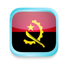 Image showing Smart phone button with Angola flag