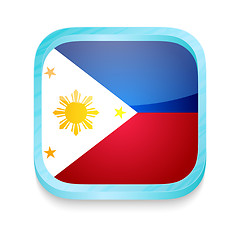 Image showing Smart phone button with Philipines flag