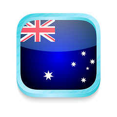 Image showing Smart phone button with Australia flag