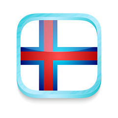 Image showing Smart phone button with Faeroe Island flag