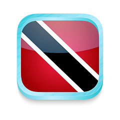 Image showing Smart phone button with Trinidad and Tobago flag