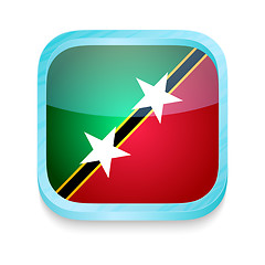 Image showing Smart phone button with Saint Kitts and Nevis flag