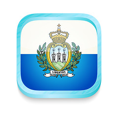 Image showing Smart phone button with San Marino flag