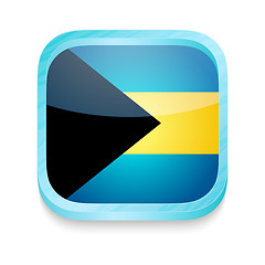 Image showing Smart phone button with Bahamas flag