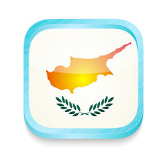 Image showing Smart phone button with Cyprus flag