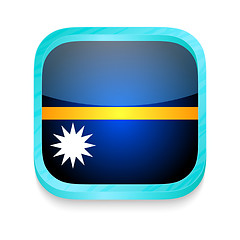 Image showing Smart phone button with Nauru flag