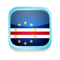 Image showing Smart phone button with Cape Verde flag