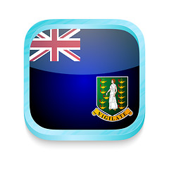 Image showing Smart phone button with British Virgin Islands flag