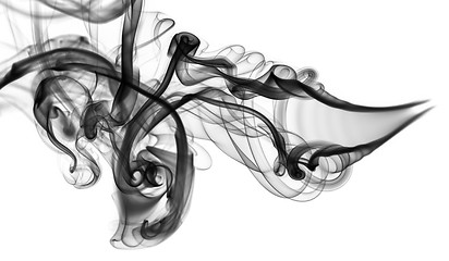 Image showing Abstraction: magic black smoke pattern 