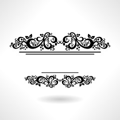 Image showing vintage ornament with floral elements for invitation or greeting card