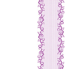 Image showing Vector seamless background with lace flowers