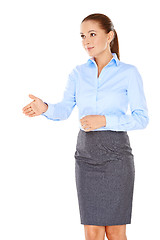Image showing Businesswoman offering to shake hands