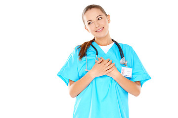 Image showing Friendly confident female doctor