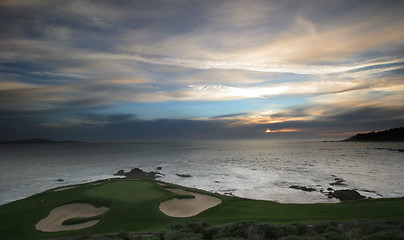 Image showing hole 7 on pebble beach golf links, california