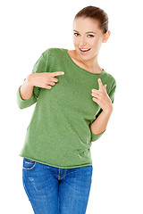 Image showing Groovy trendy young woman