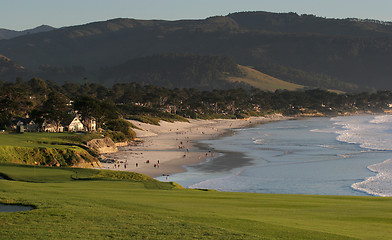 Image showing hole 9 on pebble beach golf links, california