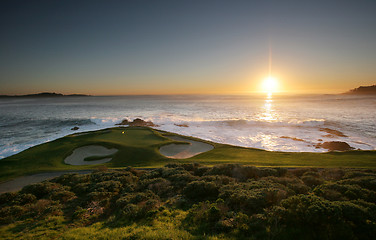 Image showing hole 7 on pebble beach golf links, california