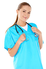Image showing Friendly confident female doctor