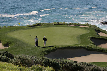 Image showing hole 7 on pebble beach golf links, california