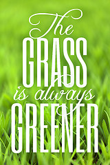 Image showing The Grass is Always Greener