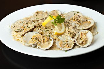 Image showing Pasta with Clams