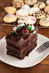 Image showing Chocolate Cake and Cookies