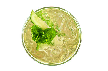 Image showing cocktail with cucumber