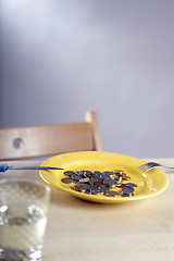 Image showing Euro coins in a plate