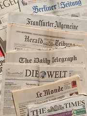 Image showing International newspaper