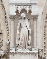 Image showing PARIS - JULY 27: Architectural details of Cathedral Notre Dame d