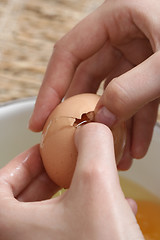 Image showing Broken eggs 